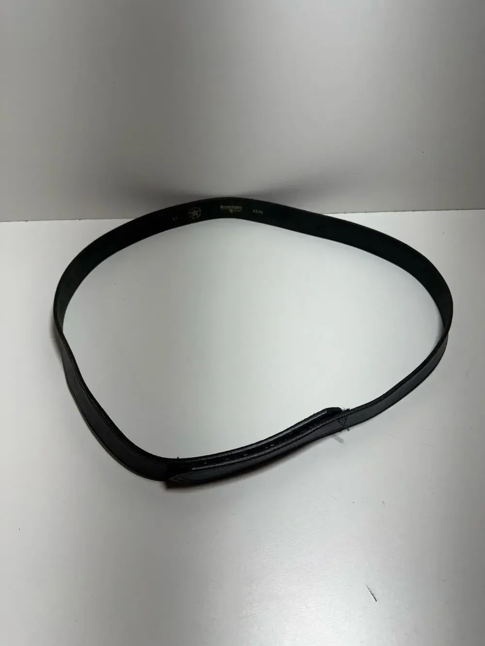 Boston Leather Uniform Belt Sz 52 Mechanics Hook And Loop Closure Black Utility